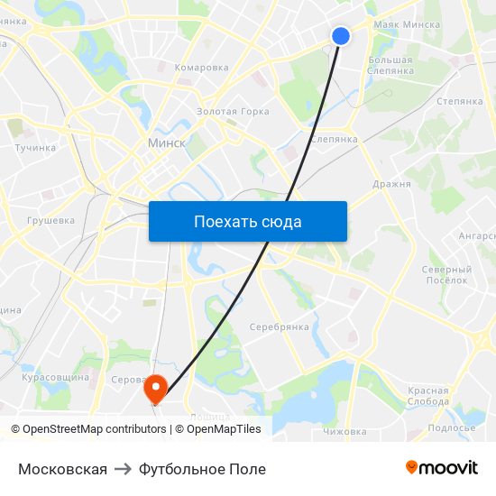 Московская to Футбольное Поле map