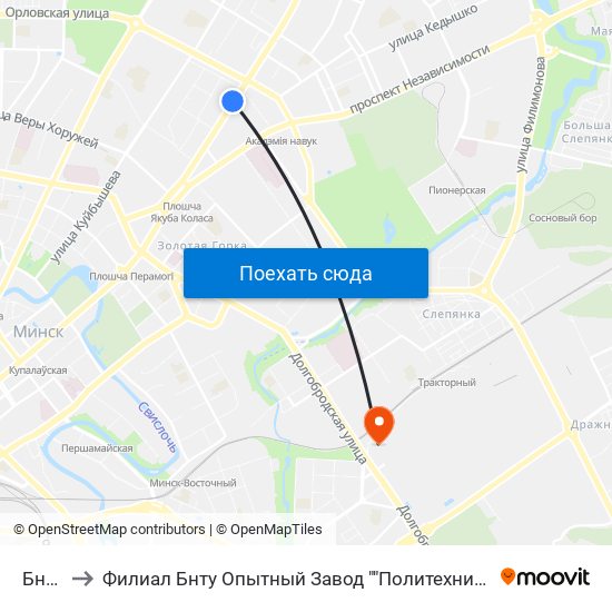 Бнту to Филиал Бнту Опытный Завод ""Политехник"" map