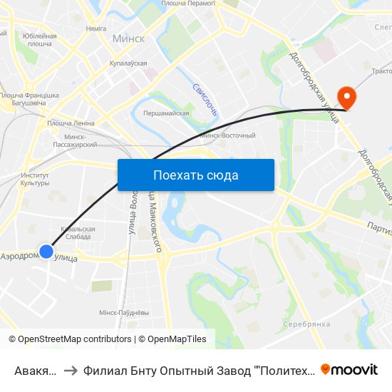 Авакяна to Филиал Бнту Опытный Завод ""Политехник"" map