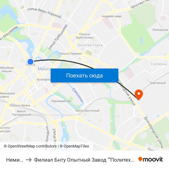 Немига to Филиал Бнту Опытный Завод ""Политехник"" map
