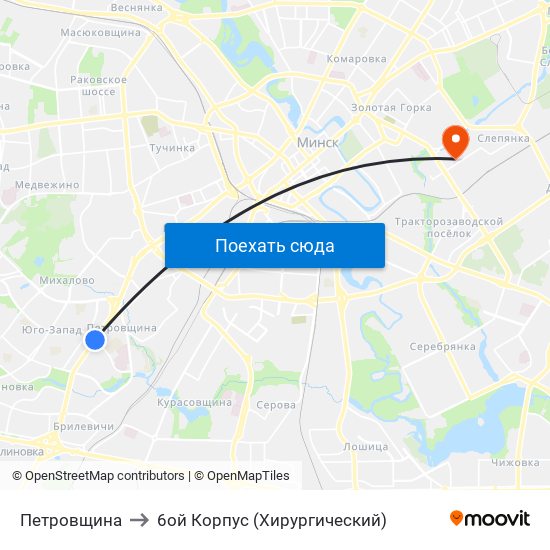 Петровщина to 6ой Корпус (Хирургический) map