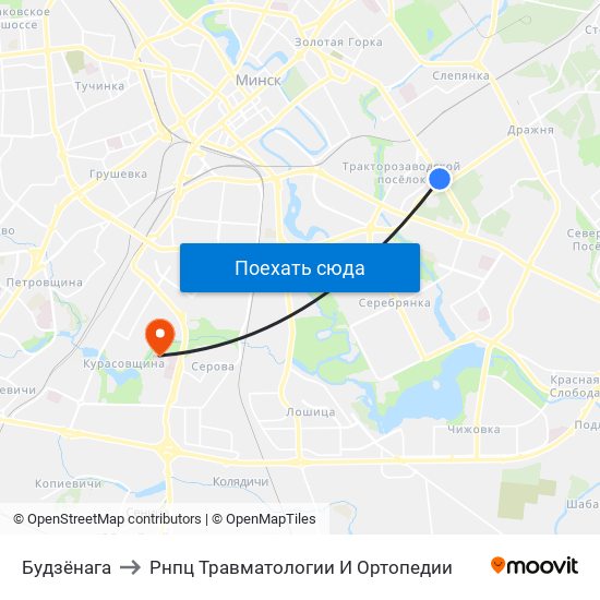 Будзёнага to Рнпц Травматологии И Ортопедии map