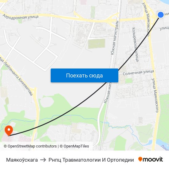 Маякоўскага to Рнпц Травматологии И Ортопедии map