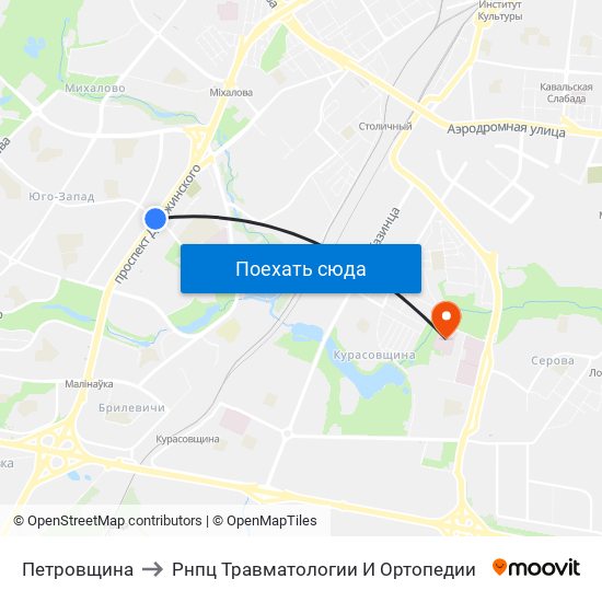 Петровщина to Рнпц Травматологии И Ортопедии map