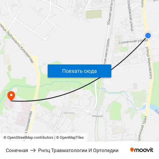 Сонечная to Рнпц Травматологии И Ортопедии map