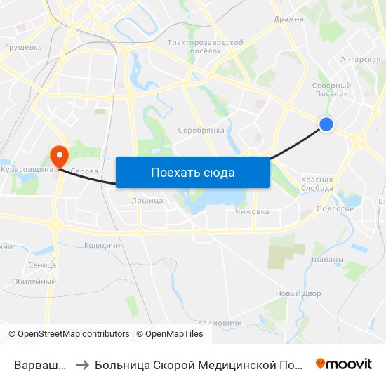 Варвашэні to Больница Скорой Медицинской Помощи map