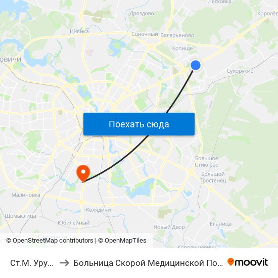 Ст.М. Уручча to Больница Скорой Медицинской Помощи map