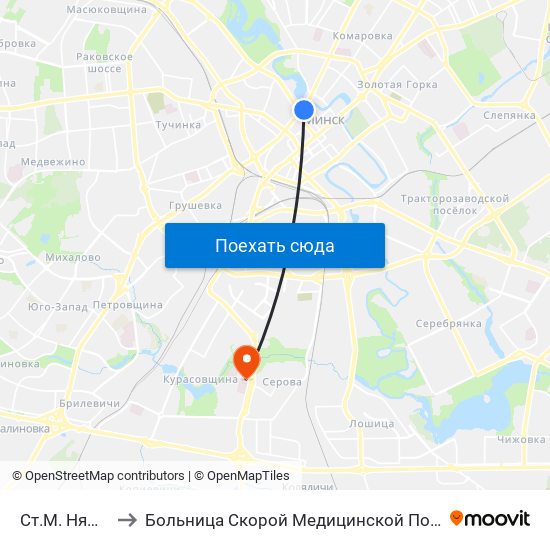 Ст.М. Няміга to Больница Скорой Медицинской Помощи map