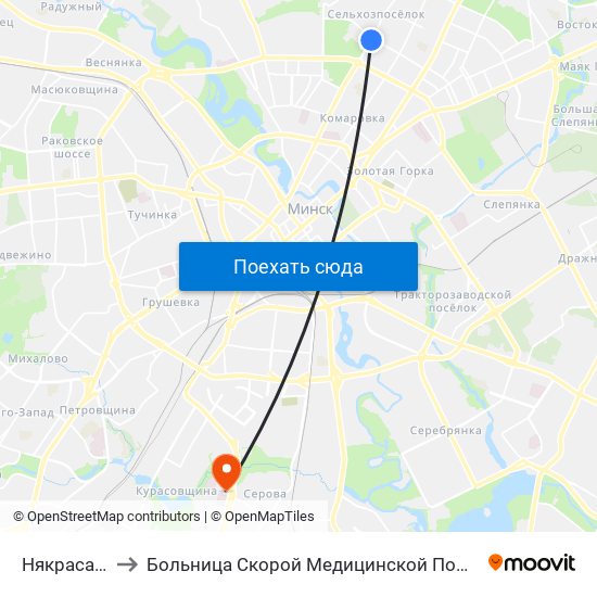 Някрасава to Больница Скорой Медицинской Помощи map