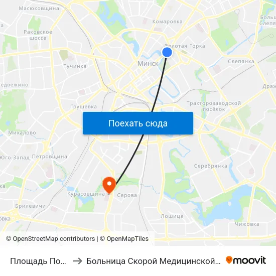 Площадь Победы to Больница Скорой Медицинской Помощи map