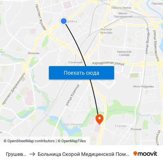 Грушевка to Больница Скорой Медицинской Помощи map