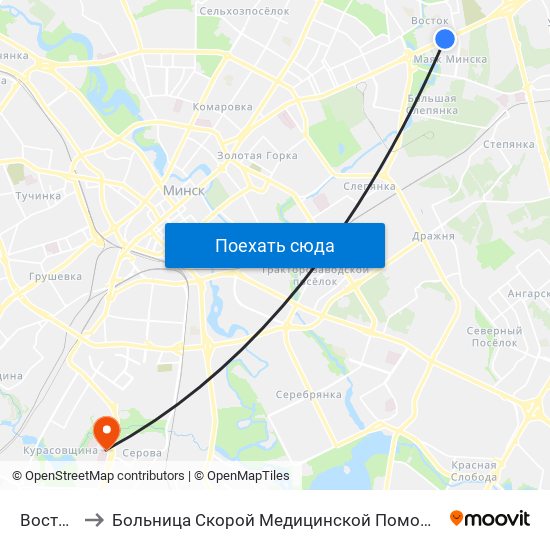 Восток to Больница Скорой Медицинской Помощи map