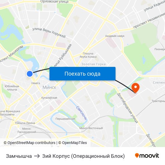 Замчышча to 3ий Корпус (Операционный Блок) map