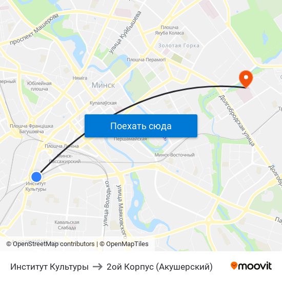 Институт Культуры to 2ой Корпус (Акушерский) map