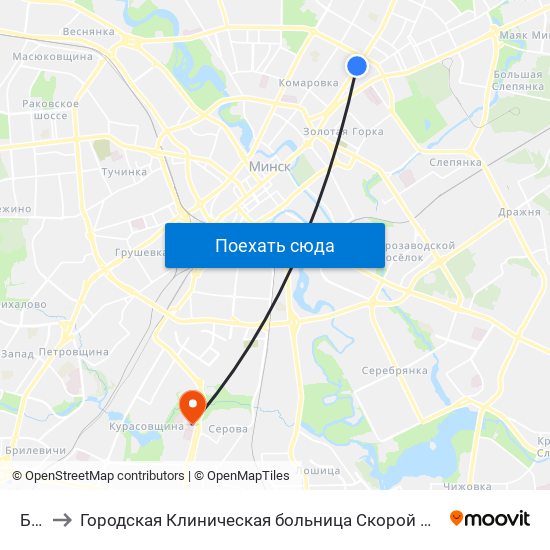 Бнту to Городская Клиническая больница Скорой Медицинской Помощи map