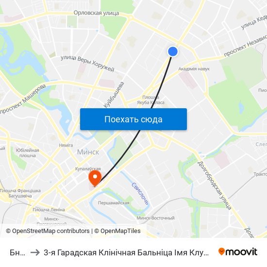 Бнту to 3-я Гарадская Клінічная Бальніца Імя Клумава map