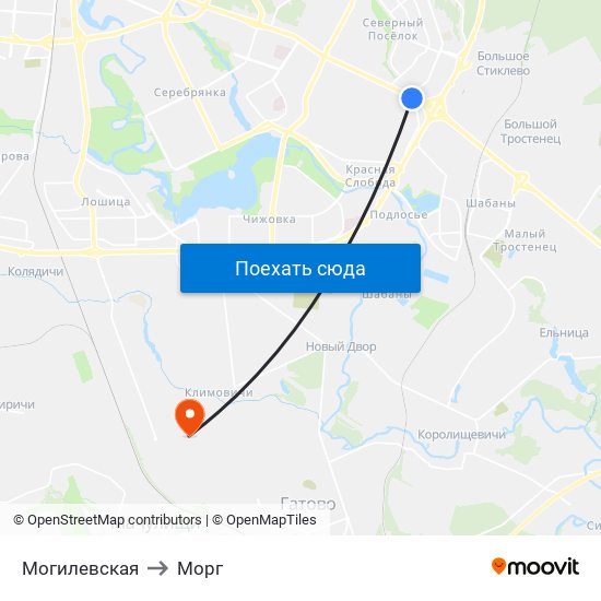 Могилевская to Морг map