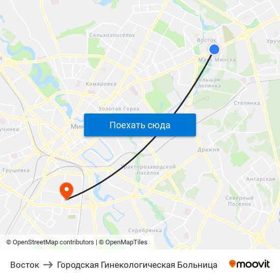 Восток to Городская Гинекологическая Больница map