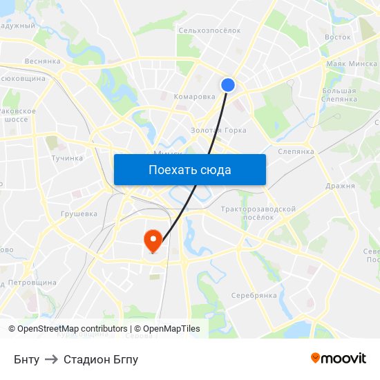 Бнту to Стадион Бгпу map