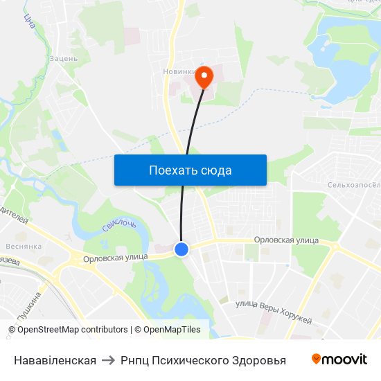 Нававіленская to Рнпц Психического Здоровья map