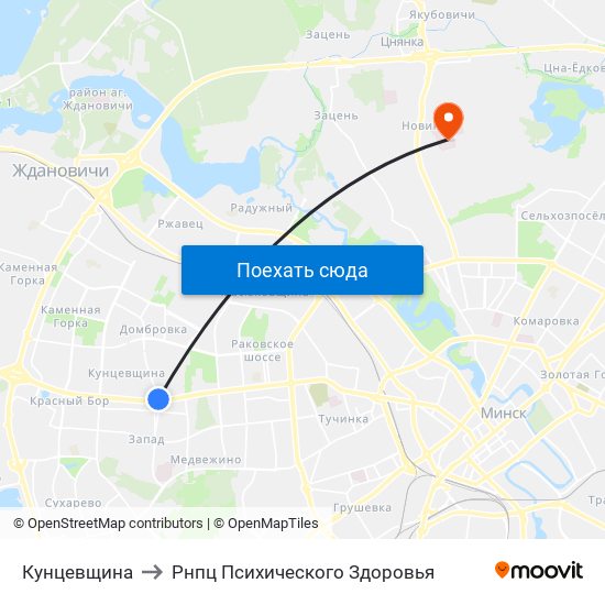 Кунцевщина to Рнпц Психического Здоровья map