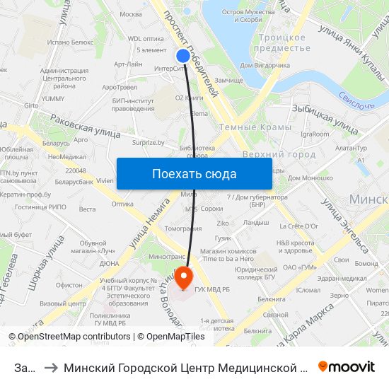 Замчышча to Минский Городской Центр Медицинской Реабилитации Детей С Психоневрологическими Заболеваниями map