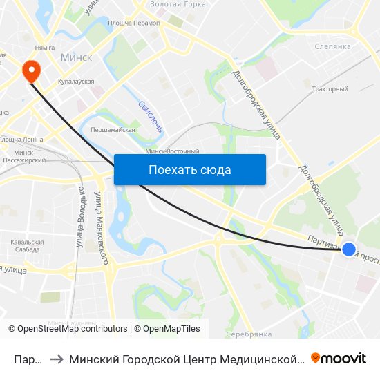 Партизанская to Минский Городской Центр Медицинской Реабилитации Детей С Психоневрологическими Заболеваниями map