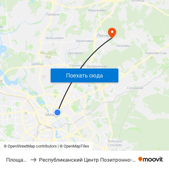 Площадь Победы to Республиканский Центр Позитронно-Эмиссионной Томографии (Пэт-Центр) map