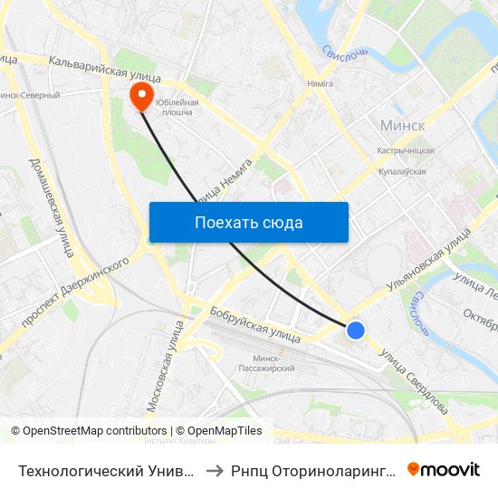 Технологический Университет to Рнпц Оториноларингологии map