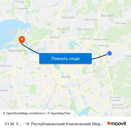 Ст.М. Уручча to Республиканский Клинический Медицинский Центр map