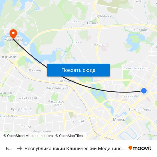 Бнту to Республиканский Клинический Медицинский Центр map