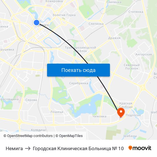 Немига to Городская Клиническая Больница № 10 map