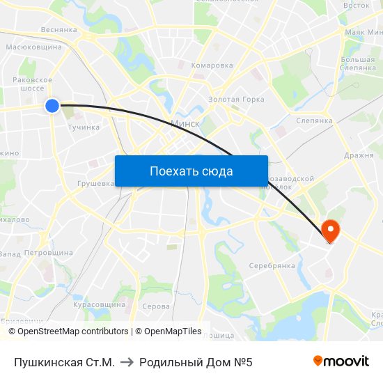 Пушкинская Ст.М. to Родильный Дом №5 map