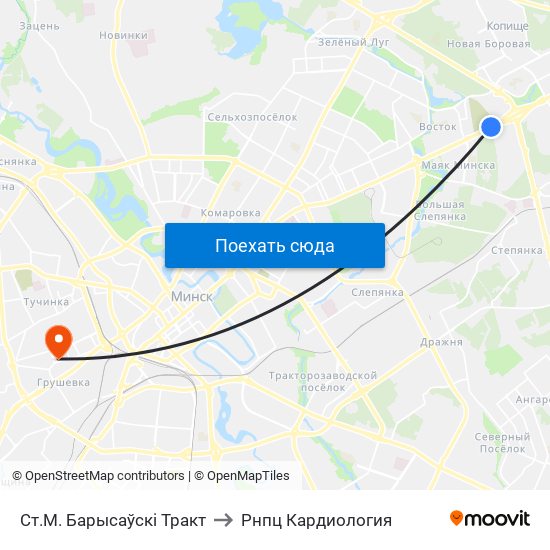 Ст.М. Барысаўскі Тракт to Рнпц Кардиология map