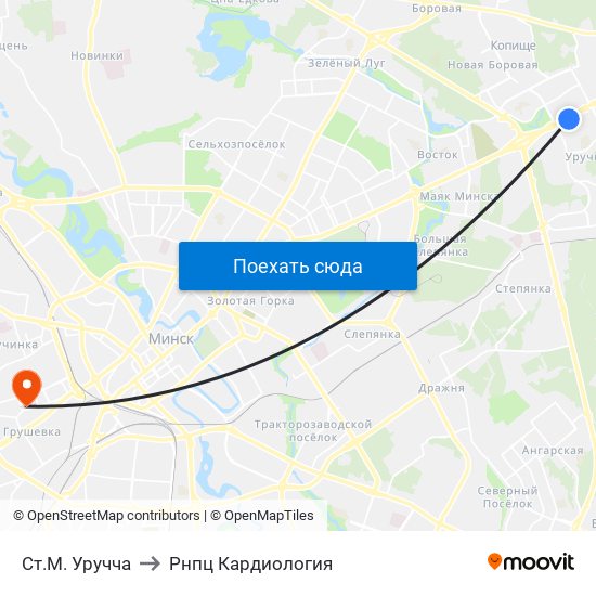 Ст.М. Уручча to Рнпц Кардиология map