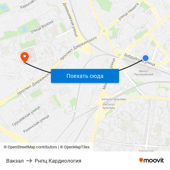 Вакзал to Рнпц Кардиология map