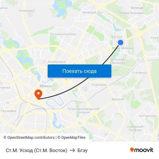 Ст.М. Усход (Ст.М. Восток) to Бгэу map