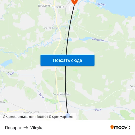 Поворот to Vileyka map