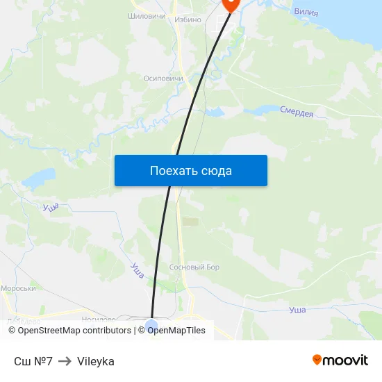 Сш №7 to Vileyka map