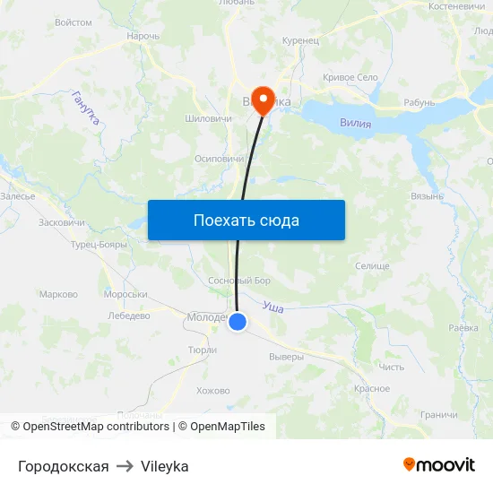 Городокская to Vileyka map