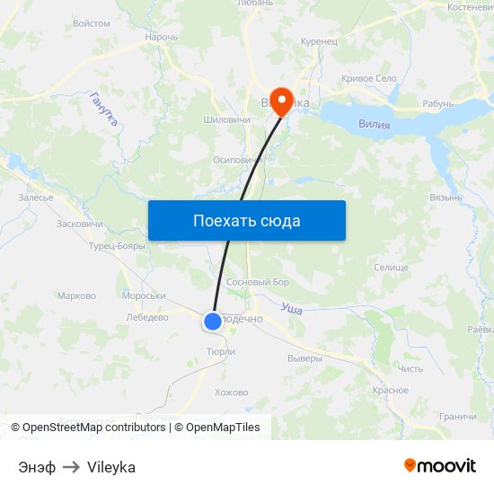 Энэф to Vileyka map