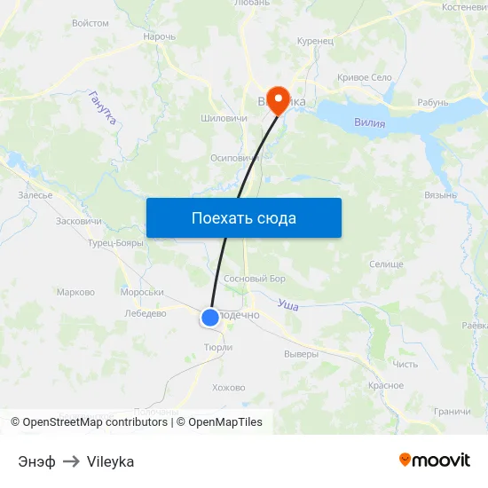 Энэф to Vileyka map