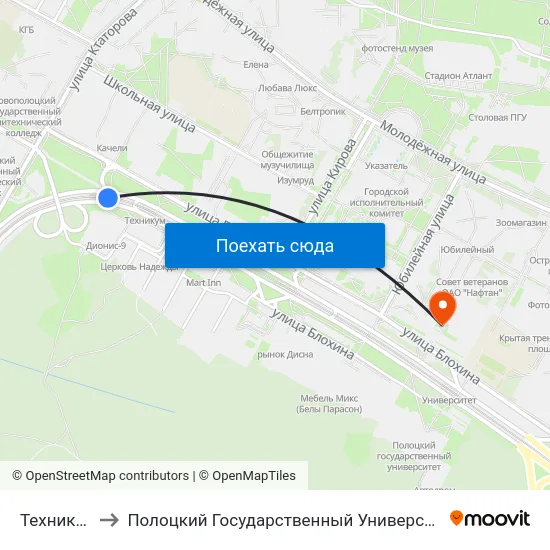 Техникум to Полоцкий Государственный Университет map