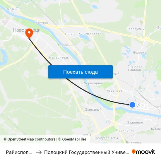 Райисполком to Полоцкий Государственный Университет map