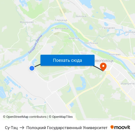 Су-Тэц to Полоцкий Государственный Университет map
