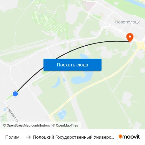 Полимир to Полоцкий Государственный Университет map