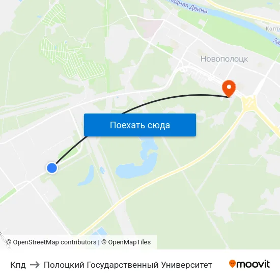 Кпд to Полоцкий Государственный Университет map