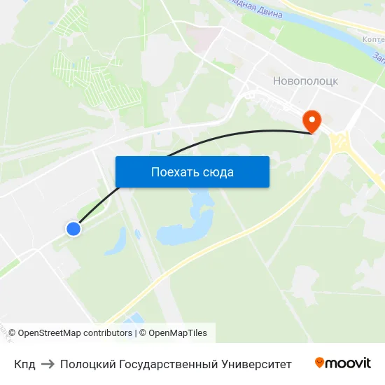 Кпд to Полоцкий Государственный Университет map