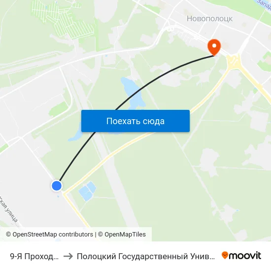 9-Я Проходная to Полоцкий Государственный Университет map