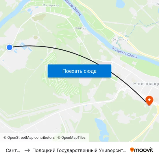 Сантиз to Полоцкий Государственный Университет map